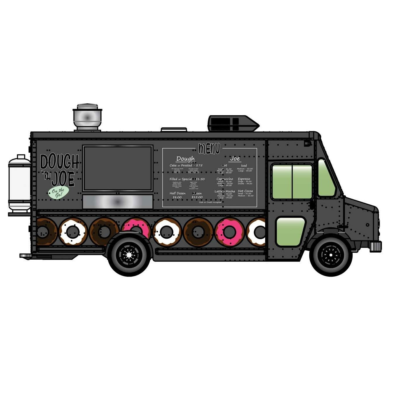 Walthers SceneMaster‚ Morgan Olsen® Route Star "Dough & Joe Food Truck" HO Scale