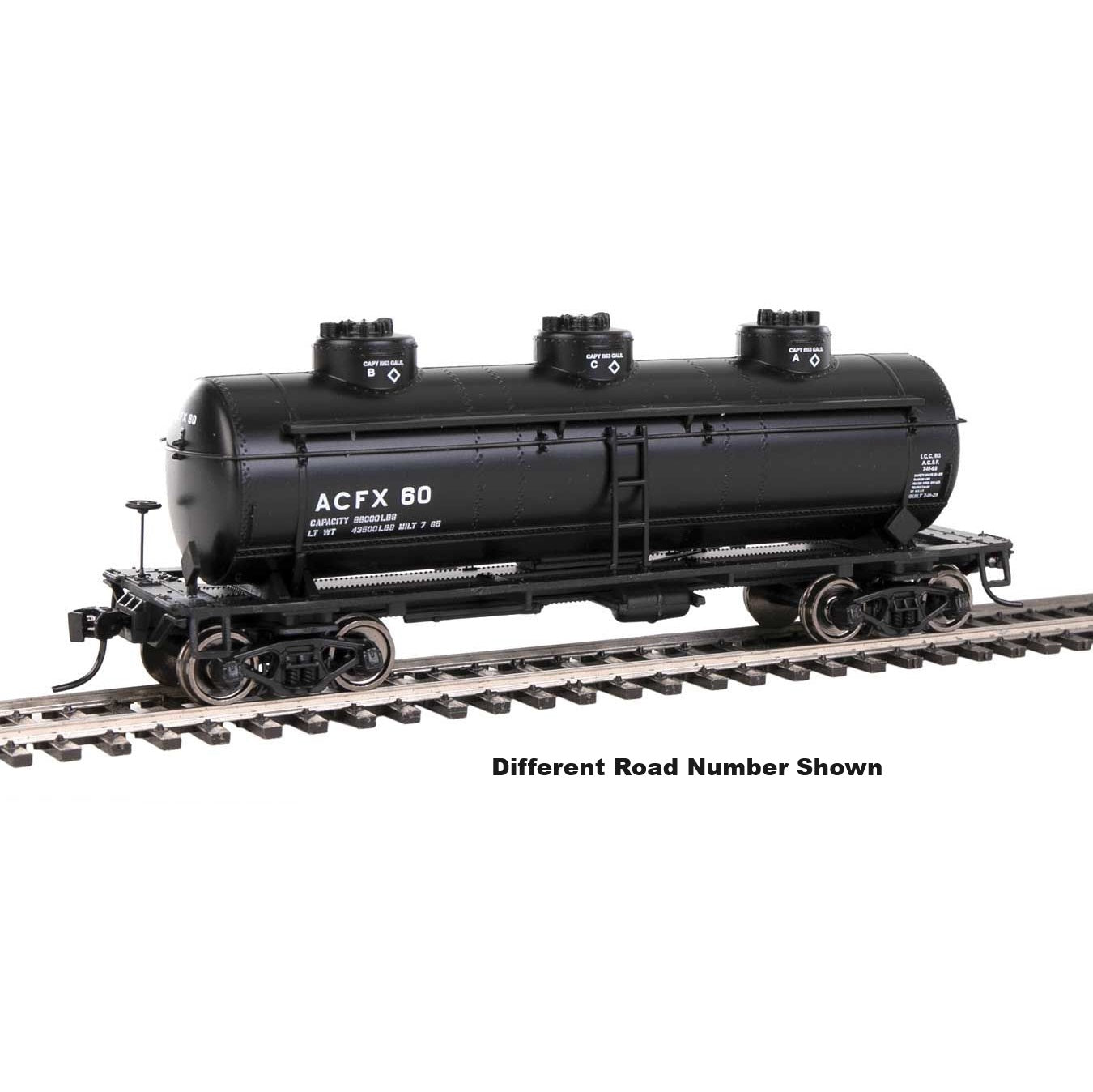 WalthersMainline™ 36' 3-Dome Tank Car - ACFX #61, HO Scale