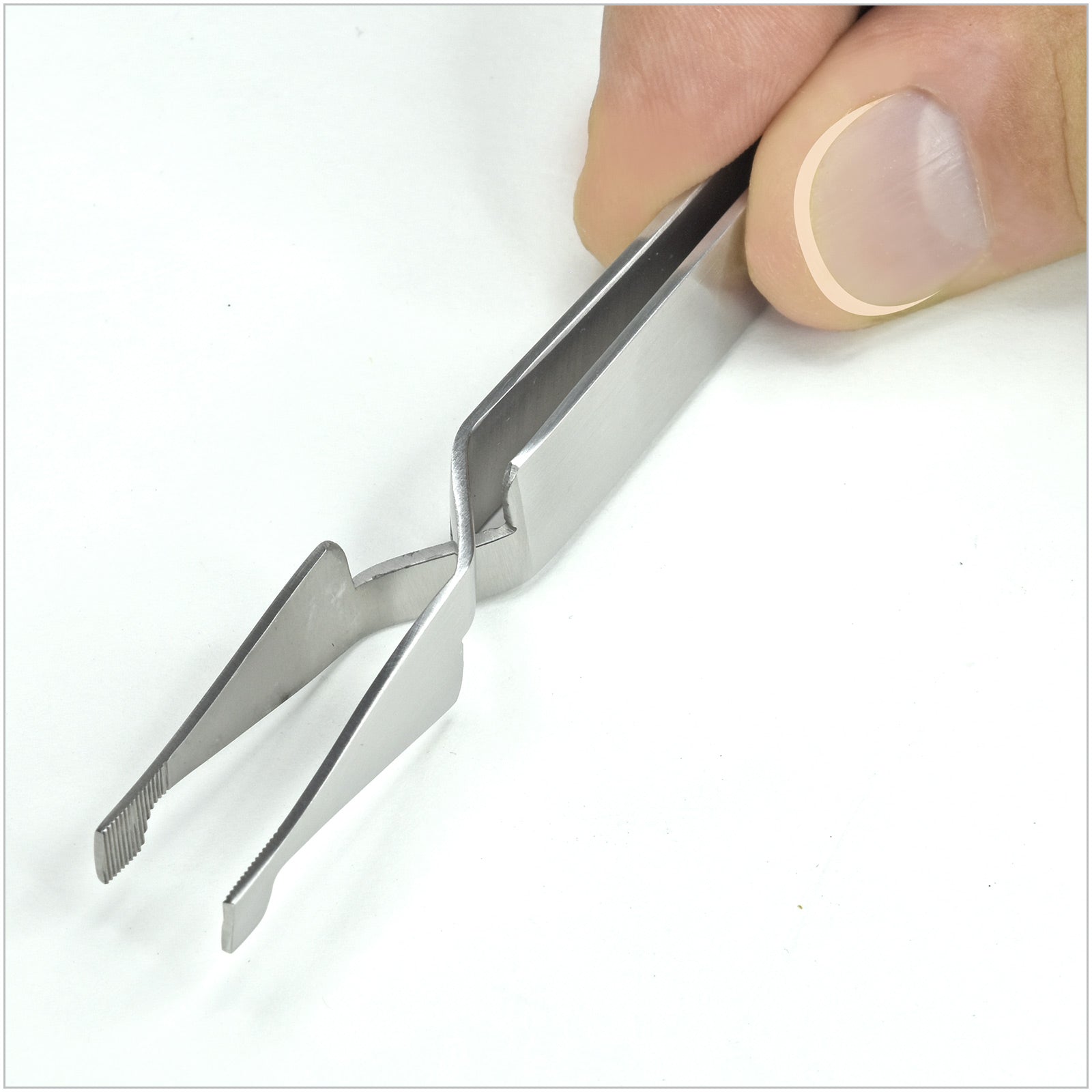 Wide Gripping Reverse Angled Tweezer - Micro - Mark Tweezers