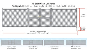 Woodland Scenics® Chain Link Fence HO Scale