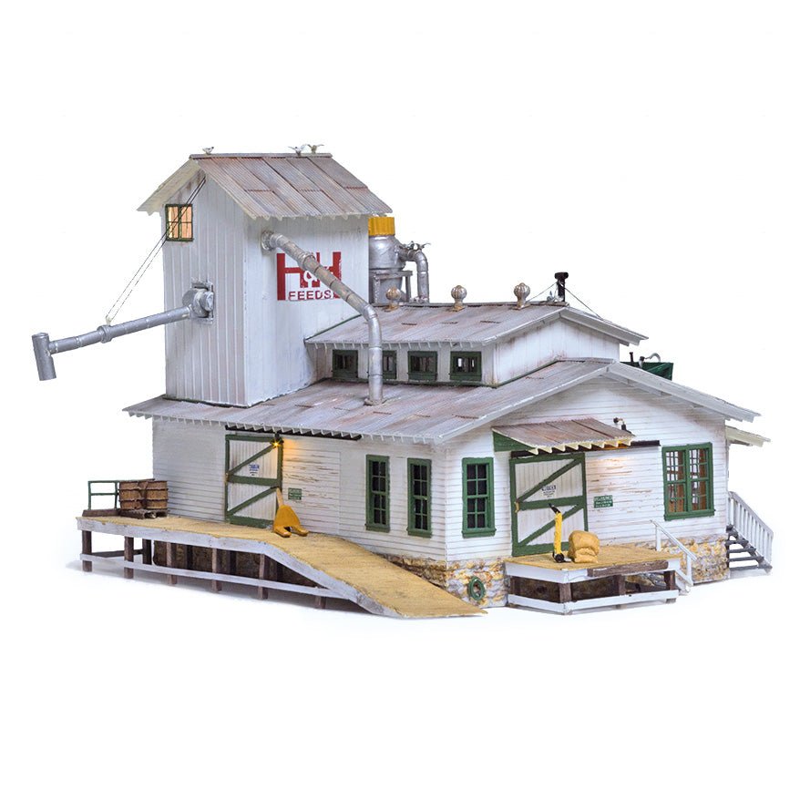 Woodland Scenics Landmark Structures Built & Ready H&H Feed Mill, N Scale