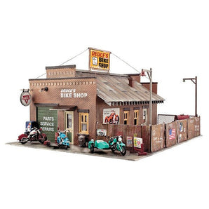 Woodland Scenics Landmark Structures Kit, Deuce's Bike Shop, HO Scale