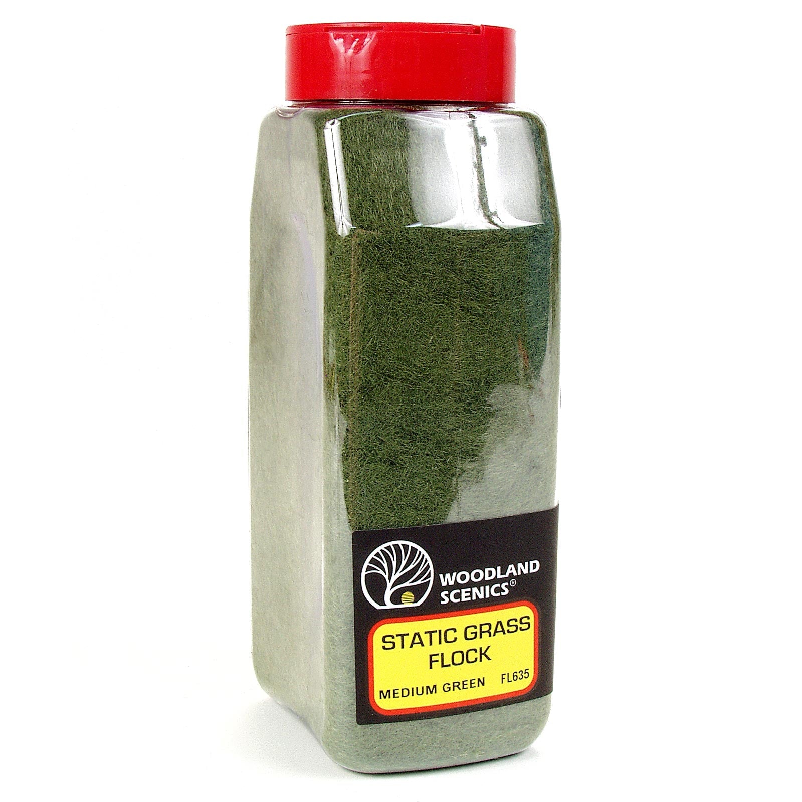 Woodland Scenics Static Grass Flock™ Medium Green - 1 Qt Jar